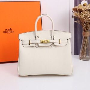Hermès Birkin 25 Craie Swift Gold Hardware